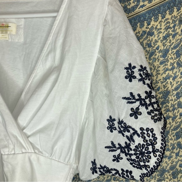 Maeve Tavi embroidered cap sleeve blouse - Picture 2 of 4